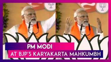 BJP Karyakarta Mahkumbh: PM Narendra Modi Slams Congress, Says 'It Has Been Busy Glorifying One Family, Nourishing Corrupt System'